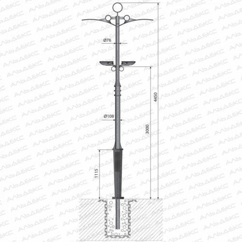 Колизей 1-5,4 декоративная опора 